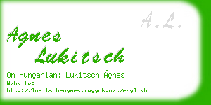 agnes lukitsch business card